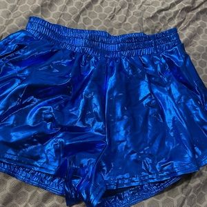 Metallic blue shorts